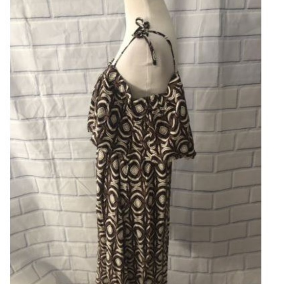 H&M Off the Shoulder Dress Sz 14 Ruffle Top Ties - Picture 3 of 6